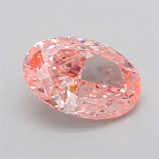 1.55ct Oval Lab Grown Diamond (Colour Fancy Vivid Pink, Clarity VVS2, IGI Certified)