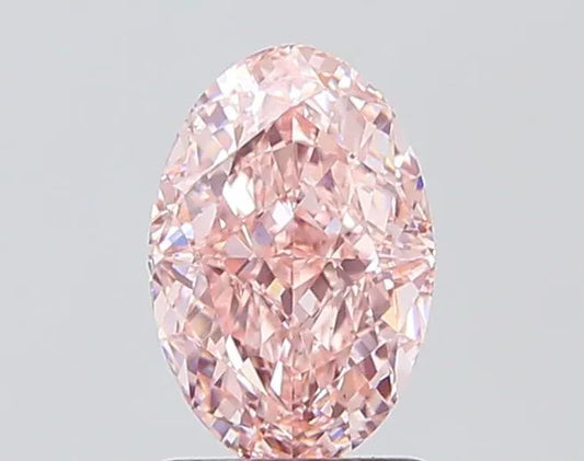1.56ct Oval Lab Grown Diamond (Colour Fancy Intense Pink, Clarity VS1, IGI Certified)