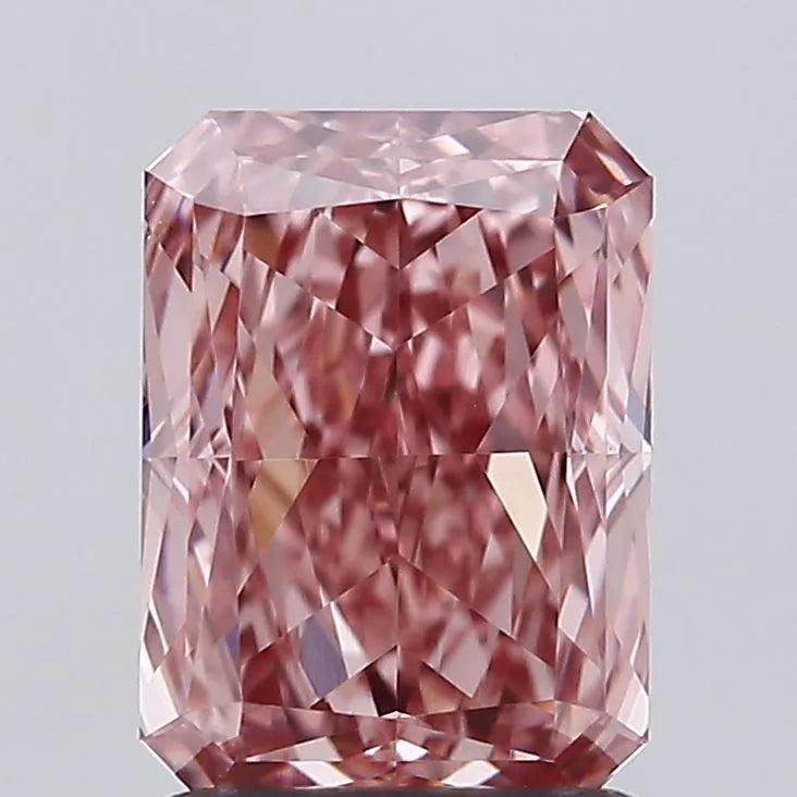 1.58ct Radiant Lab Grown Diamond (Colour Fancy Vivid Pink, Clarity VVS2, IGI Certified)