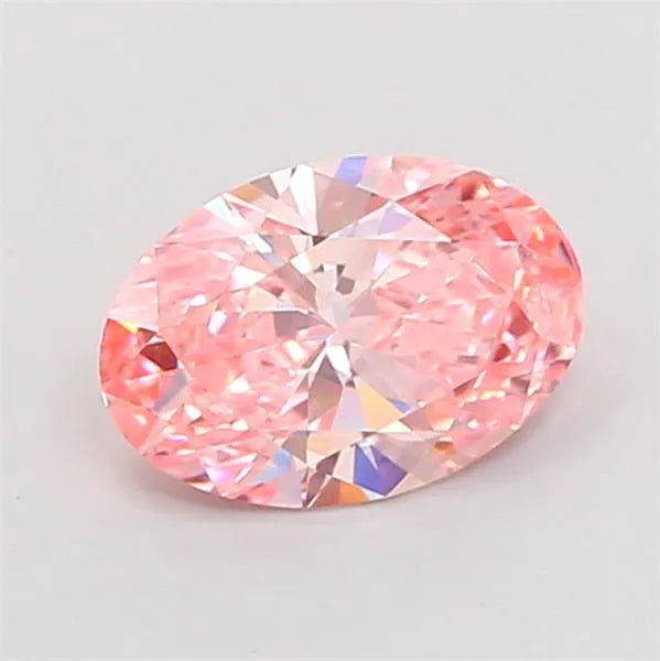 1.60ct Oval Lab Grown Diamond (Colour Fancy Vivid Pink, Clarity VVS2, IGI Certified)