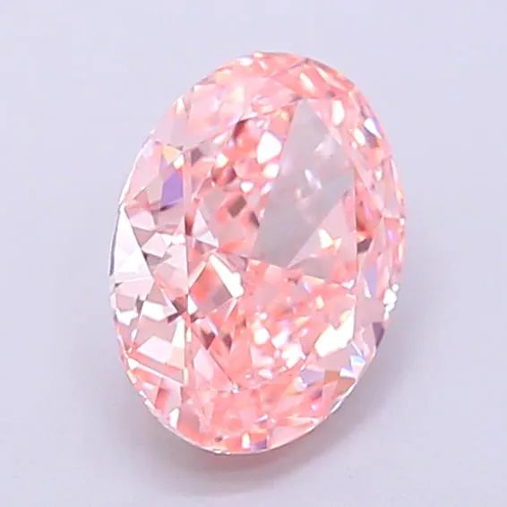 1.61ct Oval Lab Grown Diamond (Colour Fancy Vivid Pink, Clarity VS1, IGI Certified)
