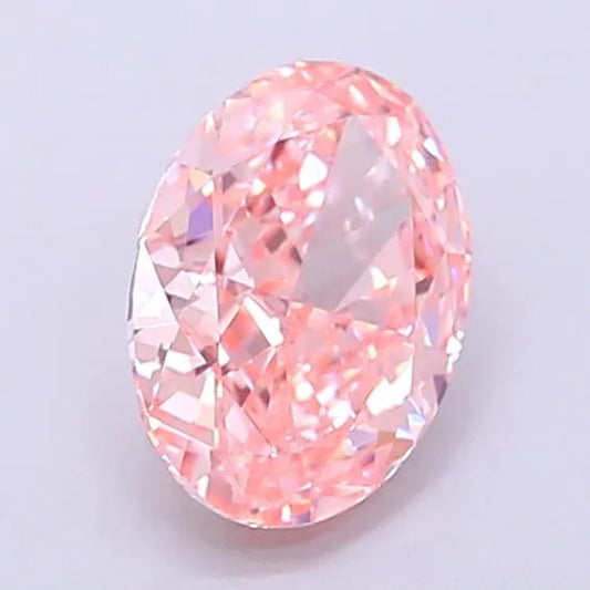 1.61ct Oval Lab Grown Diamond (Colour Fancy Vivid Pink, Clarity VS1, IGI Certified)