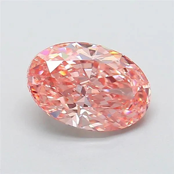 1.63ct Oval Lab Grown Diamond (Colour Fancy Vivid Pink, Clarity VS1, IGI Certified)