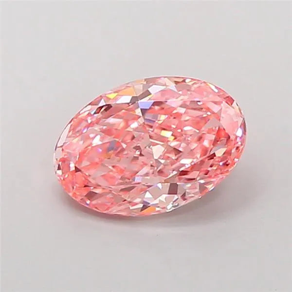 1.67ct Oval Lab Grown Diamond (Colour Fancy Vivid Pink, Clarity VVS2, IGI Certified)