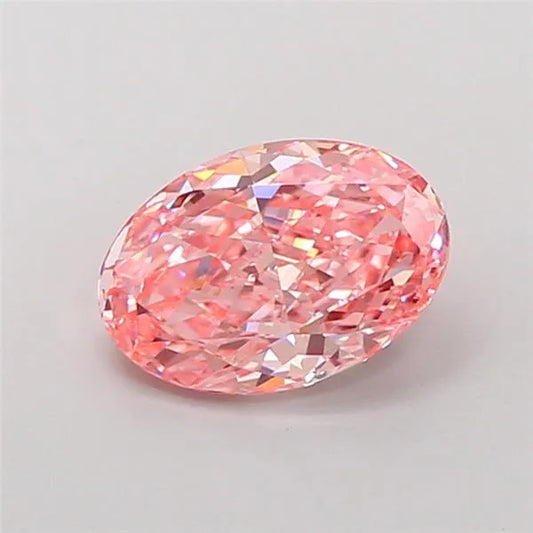 1.67ct Oval Lab Grown Diamond (Colour Fancy Vivid Pink, Clarity VVS2, IGI Certified)