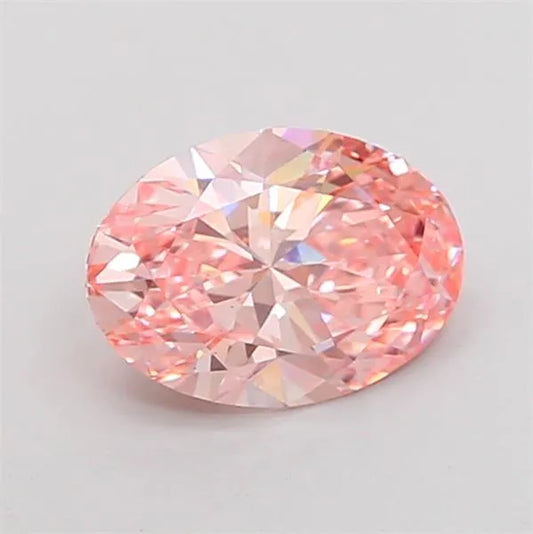 1.70ct Oval Lab Grown Diamond (Colour Fancy Vivid Pink, Clarity VS1, IGI Certified)