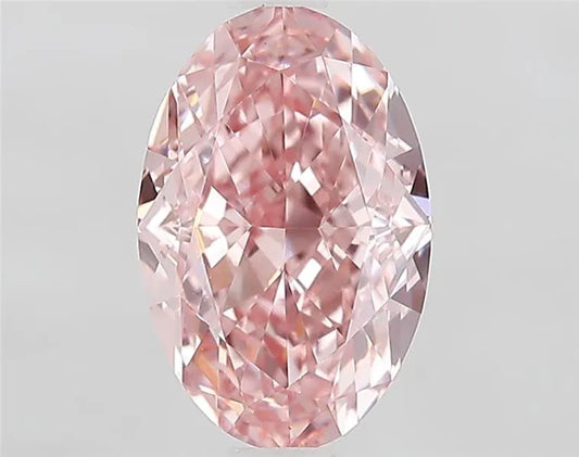 1.70ct Oval Lab Grown Diamond (Colour Fancy Vivid Pink, Clarity VS1, IGI Certified)
