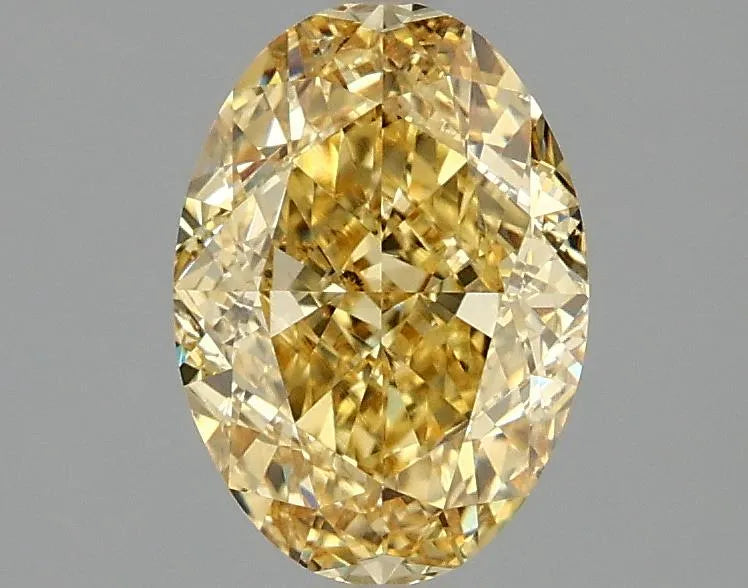 1.74ct Oval Lab Grown Diamond (Colour Fancy Vivid Yellow, Clarity VS2, IGI Certified)