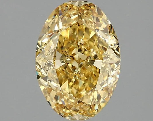 1.74ct Oval Lab Grown Diamond (Colour Fancy Vivid Yellow, Clarity VS2, IGI Certified)