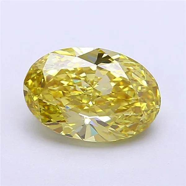 1.76ct Oval Lab Grown Diamond (Colour Fancy Intense Yellow, Clarity VVS2, IGI Certified)