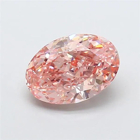 2.00ct Oval Lab Grown Diamond (Colour Fancy Intense Pink, Clarity VS1, IGI Certified)