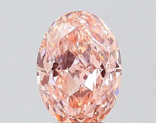 2.00ct Oval Lab Grown Diamond (Colour Fancy Vivid Pink, Clarity VS1, IGI Certified)