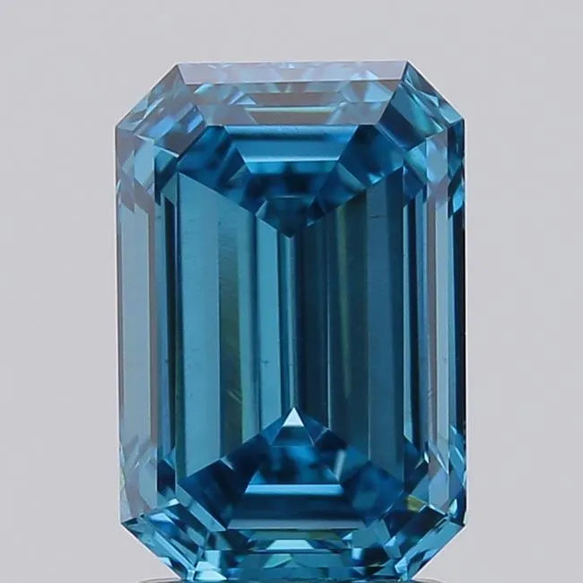 2.01ct Emerald Lab Grown Diamond (Colour Fancy Vivid Blue, Clarity VS2, IGI Certified)