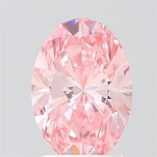 2.01ct Oval Lab Grown Diamond (Colour Fancy Vivid Pink, Clarity VS1, IGI Certified)