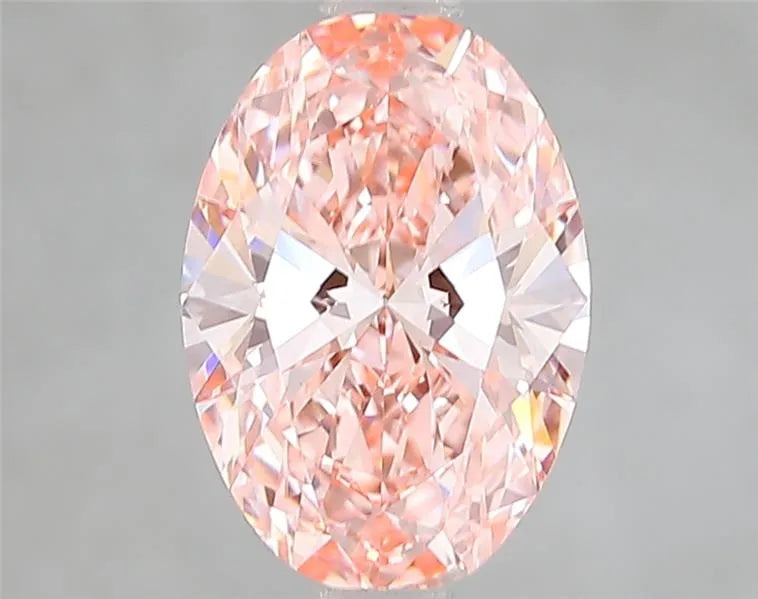 2.01ct Oval Lab Grown Diamond (Colour Fancy Vivid Pink, Clarity VS1, IGI Certified)