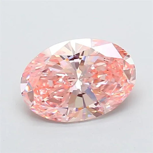 2.01ct Oval Lab Grown Diamond (Colour Fancy Vivid Pink, Clarity VS2, IGI Certified)