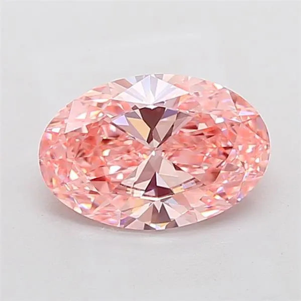 2.01ct Oval Lab Grown Diamond (Colour Fancy Vivid Pink, Clarity VVS2, IGI Certified)