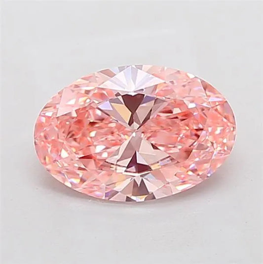 2.01ct Oval Lab Grown Diamond (Colour Fancy Vivid Pink, Clarity VVS2, IGI Certified)