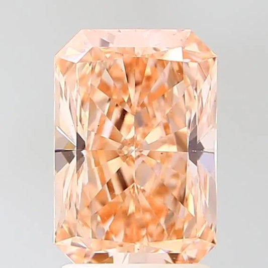 2.01ct Radiant Lab Grown Diamond (Colour Fancy Intense Orangey Pink, Clarity VS2, IGI Certified)