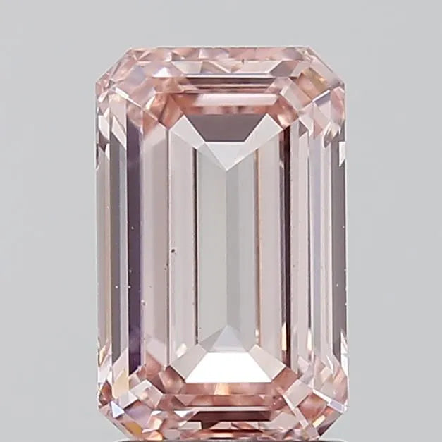 2.02ct Emerald Lab Grown Diamond (Colour Fancy Intense Brownish Pink, Clarity VS2, IGI Certified)