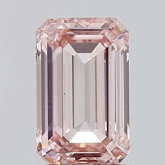 2.02ct Emerald Lab Grown Diamond (Colour Fancy Intense Brownish Pink, Clarity VS2, IGI Certified)