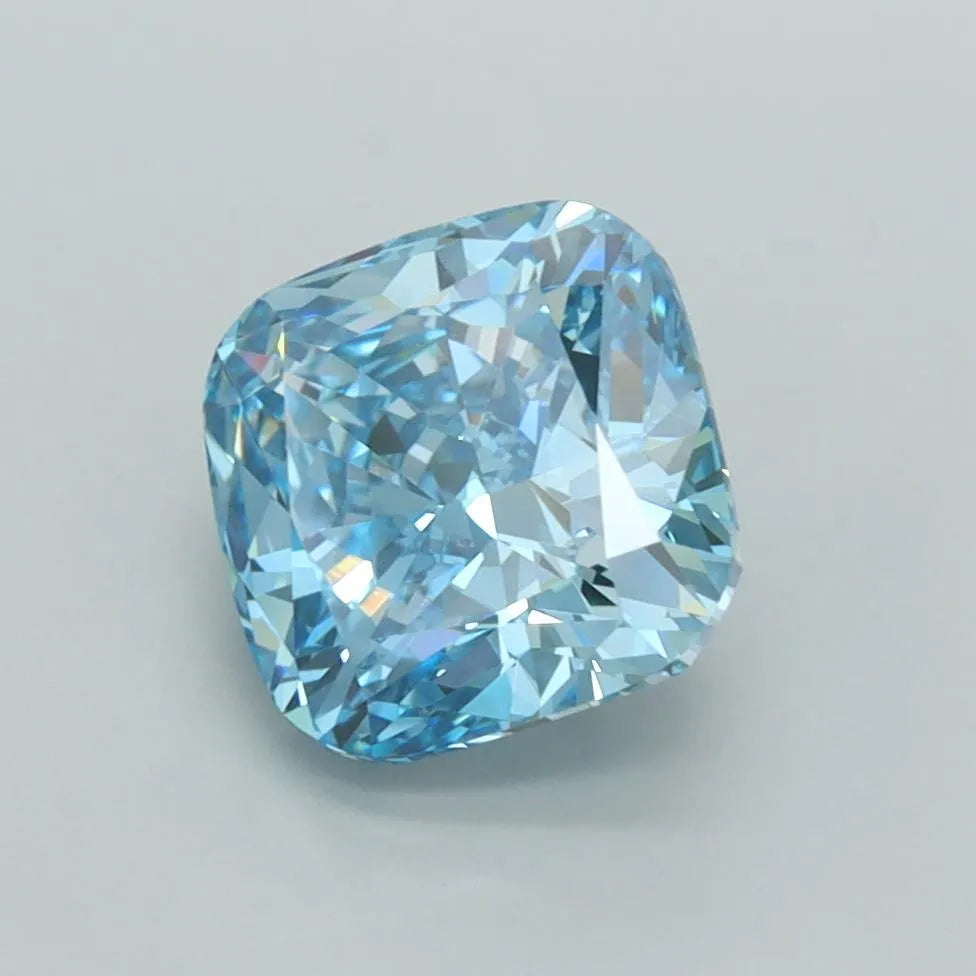 2.03ct Cushion modified Lab Grown Diamond (Colour Fancy Vivid Blue, Clarity VVS1, IGI Certified)