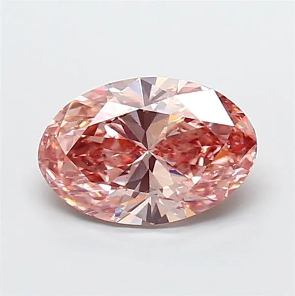 2.03ct Oval Lab Grown Diamond (Colour Fancy Intense Brownish Pink, Clarity VS2, IGI Certified)
