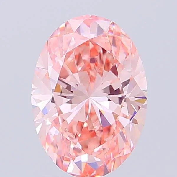 2.04ct Oval Lab Grown Diamond (Colour Fancy Intense Pink, Clarity VVS2, IGI Certified)
