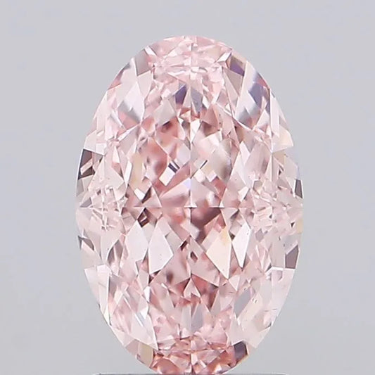 2.07ct Oval Lab Grown Diamond (Colour Fancy Vivid Pink, Clarity VS1, IGI Certified)