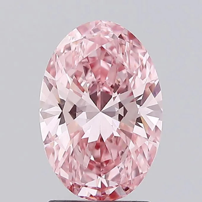2.08ct Oval Lab Grown Diamond (Colour Fancy Vivid Pink, Clarity VS1, IGI Certified)