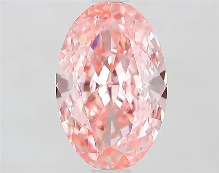 2.09ct Oval Lab Grown Diamond (Colour Fancy Intense Orangey Pink, Clarity VVS2, IGI Certified)