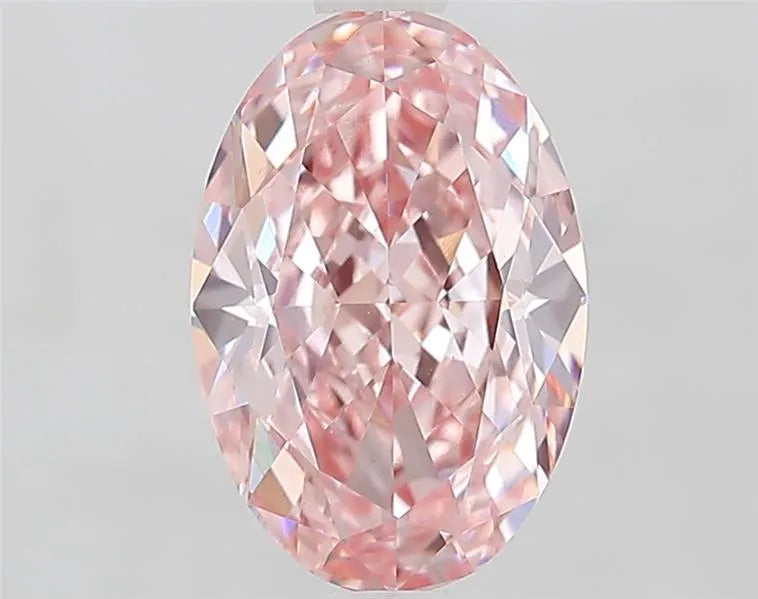 2.10ct Oval Lab Grown Diamond (Colour Fancy Vivid Pink, Clarity VS1, IGI Certified)