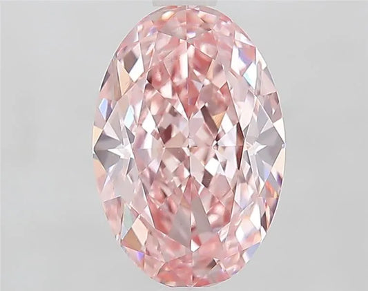 2.10ct Oval Lab Grown Diamond (Colour Fancy Vivid Pink, Clarity VS1, IGI Certified)