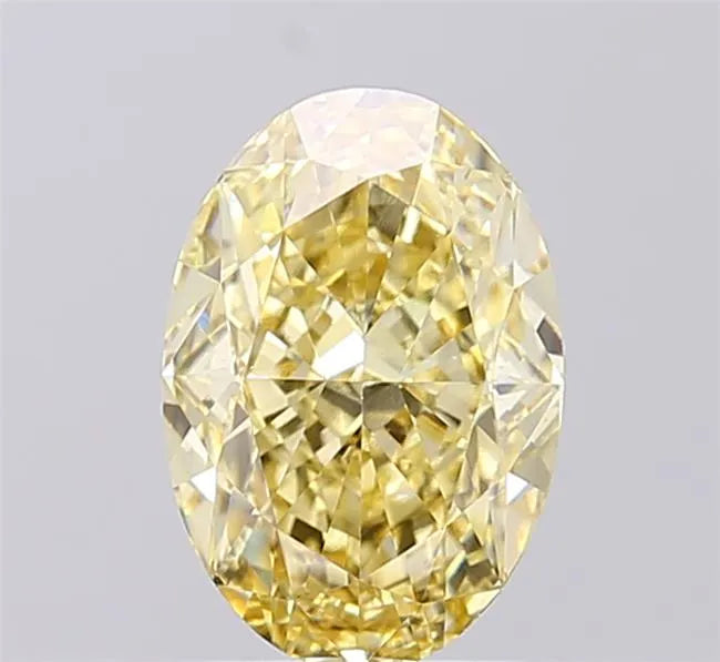 2.10ct Oval Lab Grown Diamond (Colour Fancy Yellow, Clarity VVS2, IGI Certified)