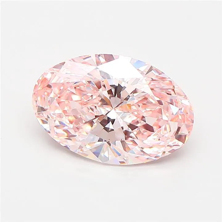 2.22ct Oval Lab Grown Diamond (Colour Fancy Intense Pink, Clarity VS2, IGI Certified)