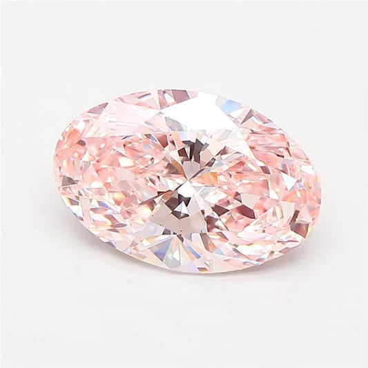 2.22ct Oval Lab Grown Diamond (Colour Fancy Intense Pink, Clarity VS2, IGI Certified)
