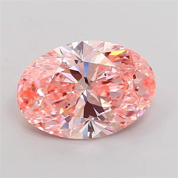 2.22ct Oval Lab Grown Diamond (Colour Fancy Vivid Pink, Clarity VVS2, IGI Certified)
