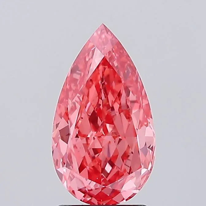 2.25ct Pear Lab Grown Diamond (Colour Fancy Vivid Pink, Clarity VVS2, IGI Certified)