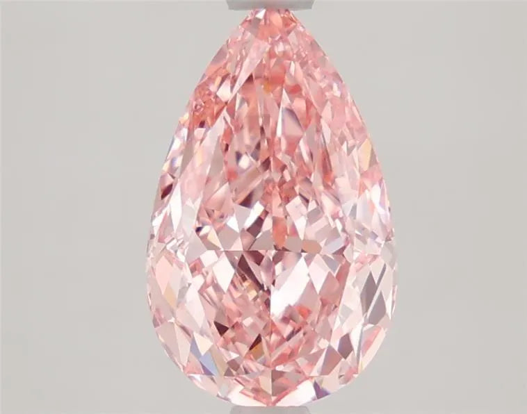 2.25ct Pear Lab Grown Diamond (Colour Fancy Vivid Pink, Clarity VVS2, IGI Certified)