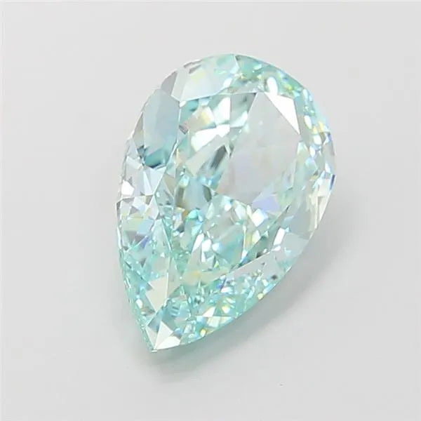 2.38ct Pear Lab Grown Diamond (Colour Fancy Vivid Green, Clarity VVS1, IGI Certified)
