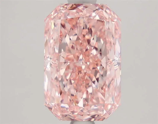 2.41ct Radiant Lab Grown Diamond (Colour Fancy Vivid Pink, Clarity VVS2, IGI Certified)