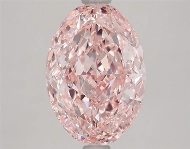 2.48ct Oval Lab Grown Diamond (Colour Fancy Intense Pink, Clarity VS1, IGI Certified)