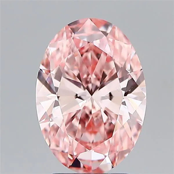 2.50ct Oval Lab Grown Diamond (Colour Fancy Vivid Pink, Clarity VS1, IGI Certified)