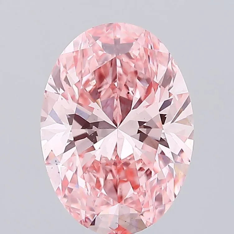 2.51ct Oval Lab Grown Diamond (Colour Fancy Vivid Pink, Clarity VS1, IGI Certified)