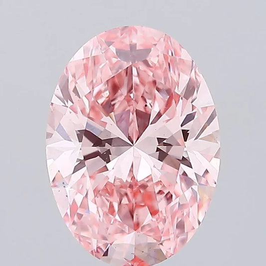 2.51ct Oval Lab Grown Diamond (Colour Fancy Vivid Pink, Clarity VS1, IGI Certified)