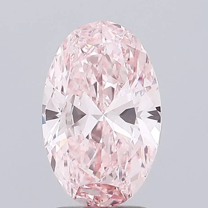 2.51ct Oval Lab Grown Diamond (Colour Fancy Vivid Pink, Clarity VS1, IGI Certified)