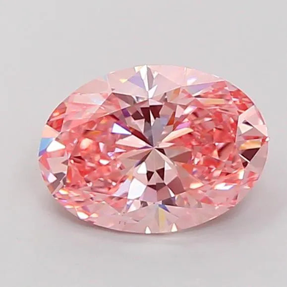 2.53ct Oval Lab Grown Diamond (Colour Fancy Vivid Pink, Clarity VS1, IGI Certified)