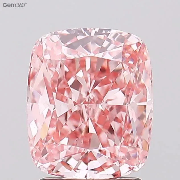 2.54ct Cushion modified Lab Grown Diamond (Colour Fancy Vivid Pink, Clarity VS2, IGI Certified)