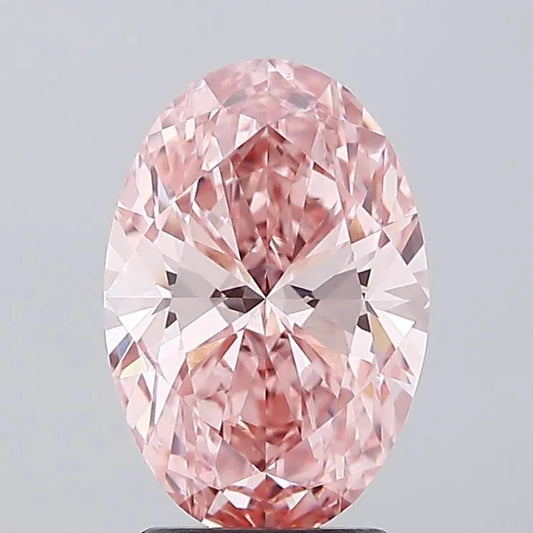 2.57ct Oval Lab Grown Diamond (Colour Fancy Vivid Pink, Clarity VS1, IGI Certified)