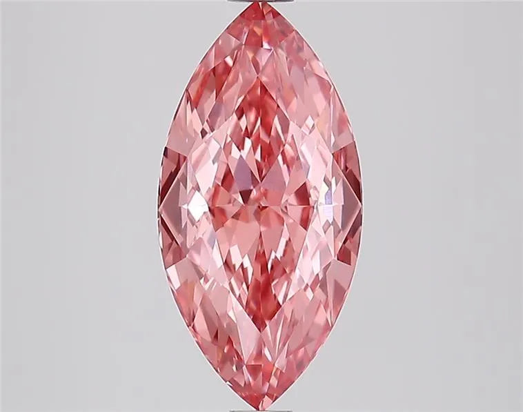 2.58ct Marquise Lab Grown Diamond (Colour Fancy Vivid Pink, Clarity VVS2, IGI Certified)